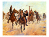 Breaking Through the Lines Giclee Print by Charles Schreyvogel