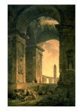 The Landscape with Obelisk Giclee Print by Hubert Robert