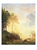 The Merced River in Yosemite reproduction procédé giclée par Albert Bierstadt
