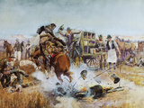 Bronc to Breakfast Giclee Print by Charles Marion Russell