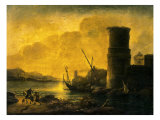 Bay at Sunset, 1549 Giclée-tryk af Salvator Rosa