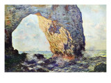 The Rocky Cliffs of retat (La Porte Man) Posters by Claude Monet