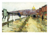 Charles River and Beacon Hill Poster von Childe Hassam