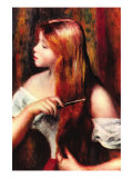 Combing Girl Posters van Pierre-Auguste Renoir Combing Girl Posters van Pierre-Auguste Renoir