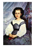 Portrait of Mademoiselle Romaine Lancaux Prints by Pierre-Auguste Renoir