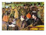 At The Moulin De La Gallette Kunstdruck von Henri de Toulouse-Lautrec