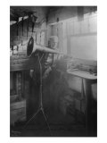 Thomas Edison Listening To The Phonograph Prints