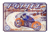 Police Mechanical Motorcycle Prints