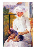 Lady with Dog Posters par Mary Cassatt