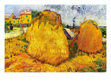 Haystacks In Provence Prints by Vincent van Gogh