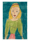 Girl In Green Posters by Norma Kramer