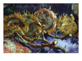 Four Sunflowers Gone To Seed Lámina por Vincent van Gogh Four Sunflowers Gone To Seed Lámina por Vincent van Gogh