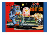 X-9 Space Robot Car Posters