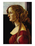Portrait of Simonetta Vespucci by Botticelli Afiche por Sandro Botticelli