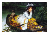 A Young Woman In a Boat Affiches par James Tissot