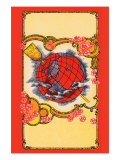 Globe Broom Label Prints