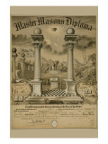 Masonic Symbols - Master Masons Diploma Posters