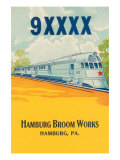 Bullet Train Broom Label Poster