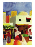 Market In Algiers Posters af Auguste Macke