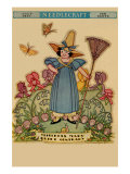 Young Nymph with a Rake Posters