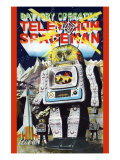 Battery Operated Television Spaceman Prints