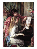 Girls At The Piano Posters by Pierre-Auguste Renoir