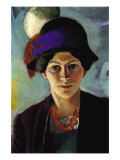 Portrait of The Wife of The Artist with a Hat Posters par Auguste Macke