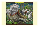 A Streak of Siberian White Tigers Poster by Richard Kelly