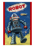 Remote Control Revolving Flashing Robot Affiches