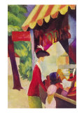 Before Hutladen (Woman with a Red Jacket and Child) Fotografía por Auguste Macke Before Hutladen (Woman with a Red Jacket and Child) Fotografía por Auguste Macke