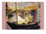 Claude Monet Dans Son Bateau Atelier Prints by Édouard Manet