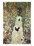 Garden Path with Chickens Prints by Gustav Klimt