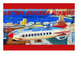 Battery Operated Monorail "Rocket Ship" Print