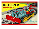 Bulldozer Which a Robot Operates Posters
