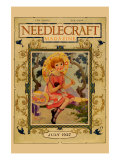 Little Girl Holds a Doll and Sports and Umbrella Print