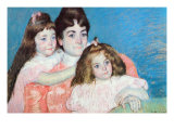 Madame A.F. Aude with Her Two Daughters Photo by Mary Cassatt