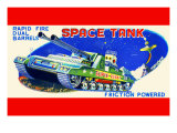 Rapid Fire Dual Barrell Space Tank Posters