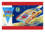 Friction Powered Space Ship Ss-18 Posters