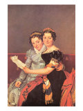 Portrait of The Daughters of Joseph Bonaparte Póster por Jacques-Louis David