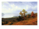 View of The Hudson River Valley Poster by Albert Bierstadt View of The Hudson River Valley Poster by Albert Bierstadt