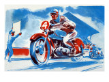 No. 4 Motorcycle Poster