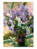 Flowers In The Window Affiches par Mary Cassatt