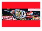 Space Rocket with Revolving Capsule Posters