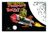 Mechanical Jumping Rocket Posters