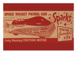 Space Rocket Patrol Car Prints