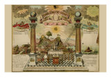 Symbols - Emblematic Chart and Masonic History of Free and Accepted Masons Posters