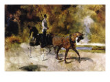 The One Horse Carraige Poster by Henri de Toulouse-Lautrec