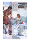 A Quiet Greeting Poster by Sir Lawrence Alma-Tadema