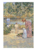 Staircase In Central Park Affiches par Childe Hassam