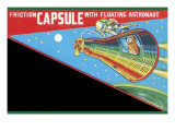 Friction Capsule with Floating Astronaut Posters